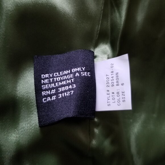 DKNY Brown Wool Blend Coat, sz 6 - Picture 8 of 12